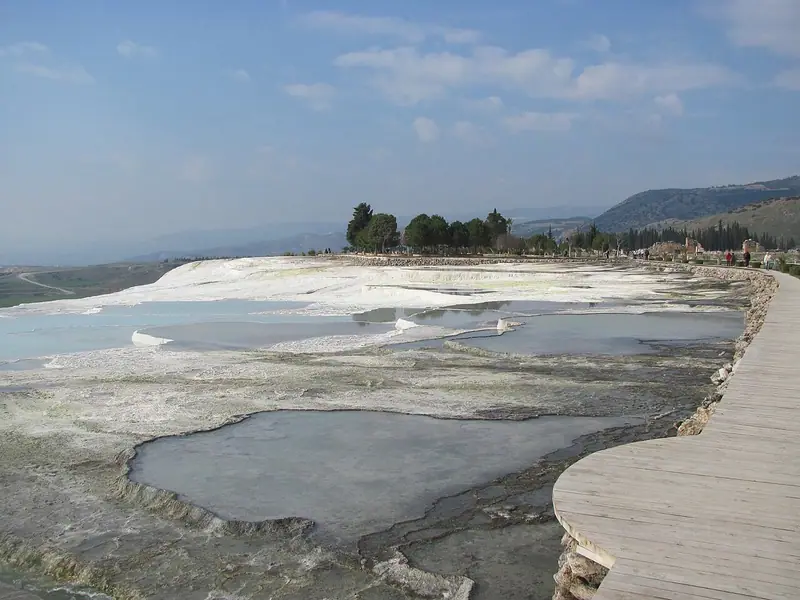 White travertine terraces of Pamukkale